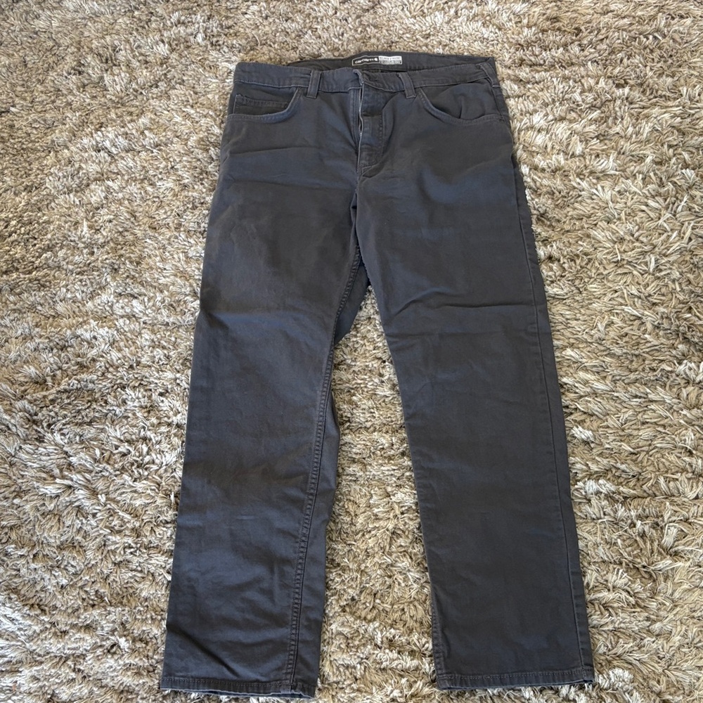 Carhartt Men's Dark Gray Straight work Pants 34 x 32